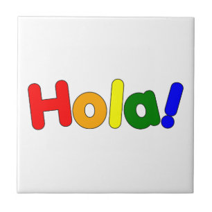 Spanischer Regenbogen hallo: Espanol Iris Hola Fliese