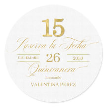 Spanischer Reserva la Fecha in Gold