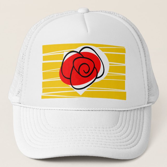 Spanischer Rose Truckerkappe (Vorderseite)