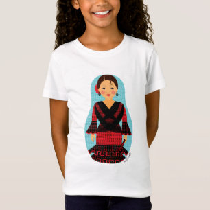 Spanischer Roter Dress Matryoshka Girls' T - Shirt