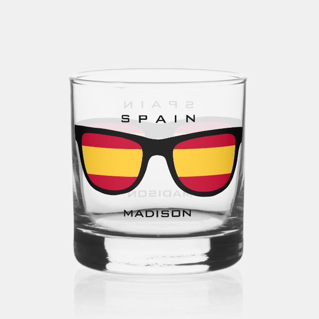 Spanischer Shades-individuelle Name Whiskyglas (Vorderseite)