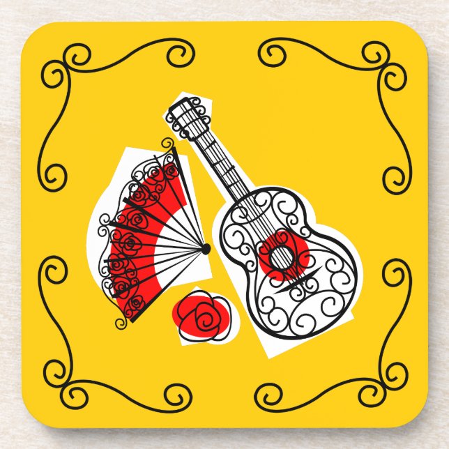 Spanischer Souvenir Corners Untersetzer Kunststoff (Vorderseite)