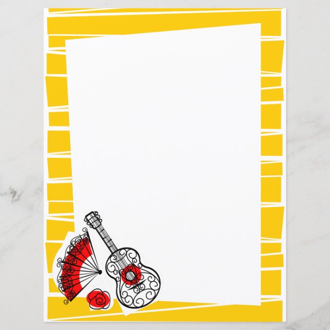 Spanischer Souvenirmarkt Streifen 8,5 x 11 (Vorderseite)