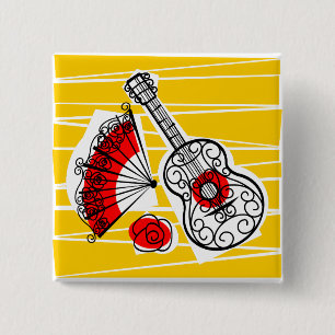 Spanischer Souvenirplatz Button