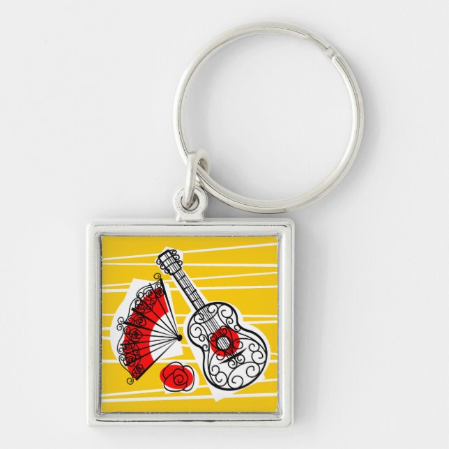 Spanischer Souvenirplatz Schlüsselanhänger (Vorne)