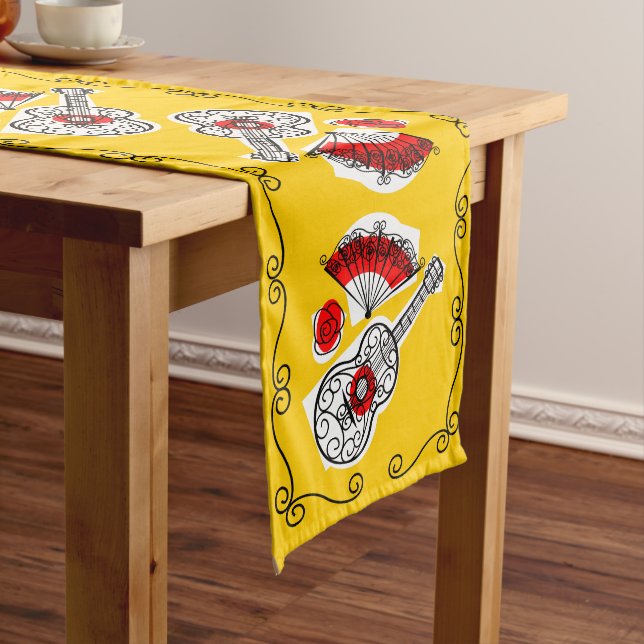 Spanischer Souvenirs Border Table Runner 16 X 108 Großer Tischläufer (Beispiel)