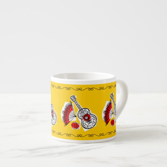 Spanischer Souvenirs Border Trio Tasse Espresso (Vorderseite Rechts)