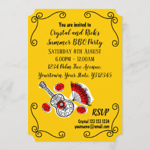 Spanischer Souvenirs Corners Vordertext Einladung