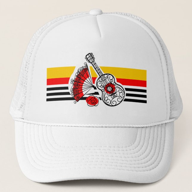 Spanischer Souvenirs Klassischer Striphut Truckerkappe (Vorderseite)