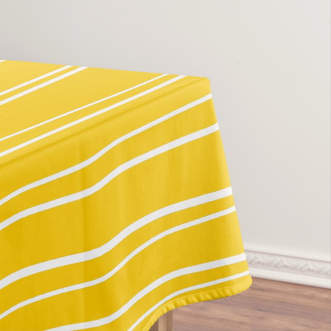 Spanischer Streifen Gelber Tischstoff Tischdecke (Beispiel)