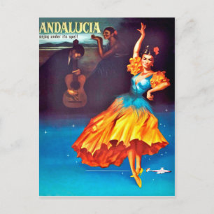 Spanischer Tänzer in Andalusien, Spanien Postkarte