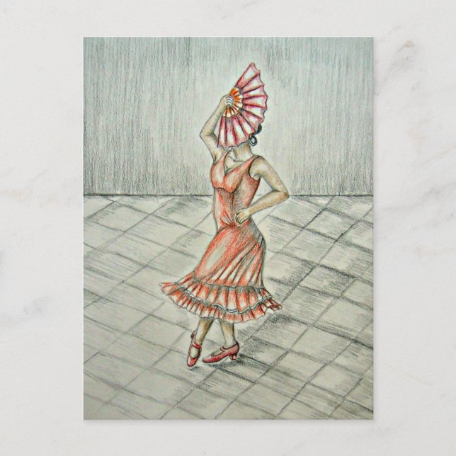 Spanischer Tänzer Postkarte (Vorderseite)