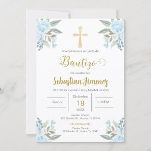 Spanischer Taufbote Einladung