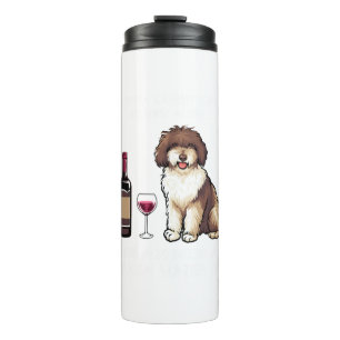 Spanischer Wasser und Wein Lustiger Hund 1 Thermosbecher