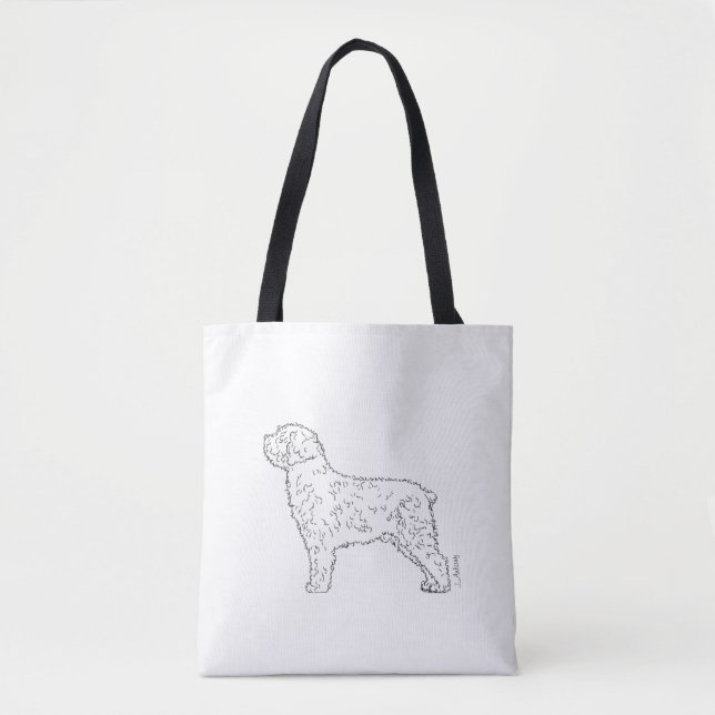 Spanischer Wasserhund Tote Tasche (Vorderseite)