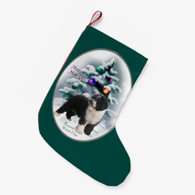 Spanischer Wasserhund Weihnachten Kleiner Weihnachtsstrumpf (Vorderansicht (hängend))
