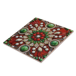 Spanischer Weihnachtsstern Handfarbe Terracotta No Fliese