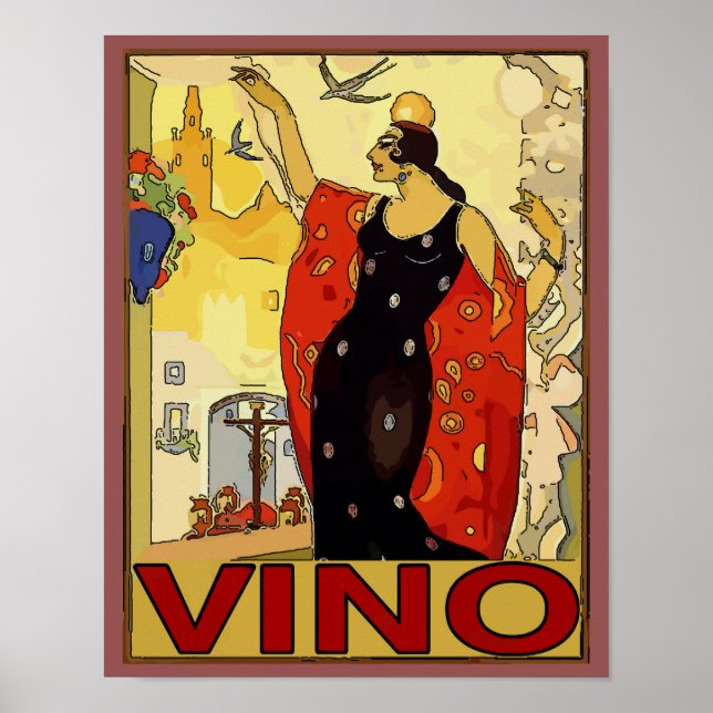 Spanischer Wein, Vino Poster (Vorne)
