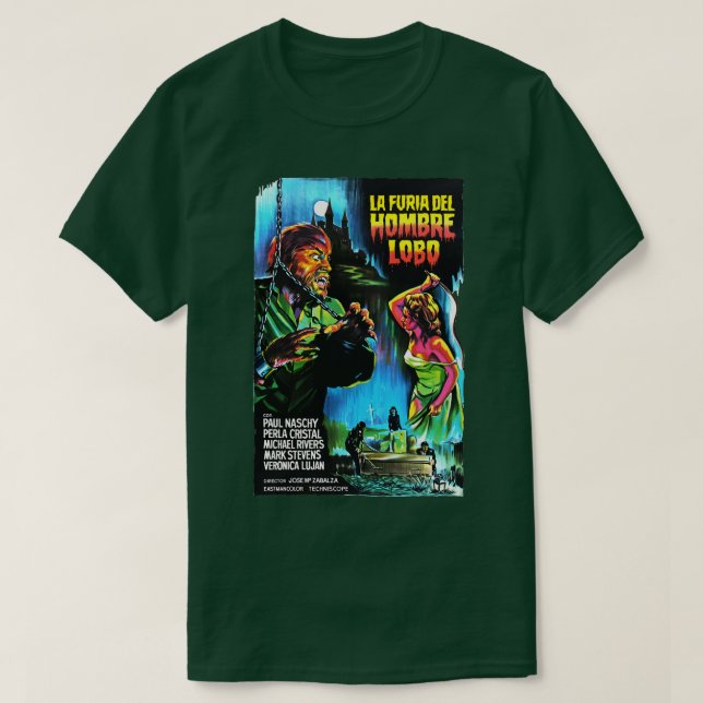 Spanischer Werwolf Halloween T-Shirt (Design vorne)
