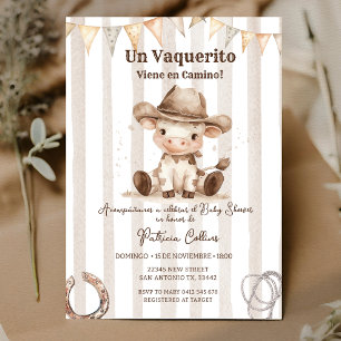 Spanischer Western Vaquerito Cowboy Baby Shower Einladung