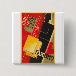 Spanischer ziviler Kriegs-Anarchist/Facism Button