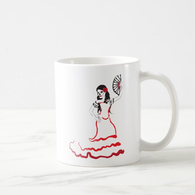 Spanischer Zucker-Schädel-Tänzer Kaffeetasse (Rechts)