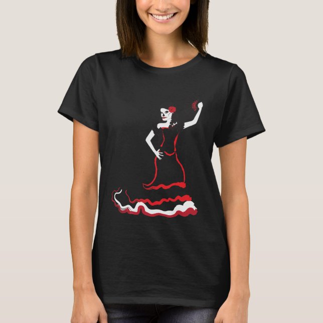 spanischer Zuckerschädeltänzer T-Shirt (Vorderseite)