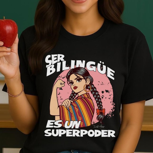 Spanischer zweisprachiger Lehrer ESL Maestra Bilin T-Shirt (Spanish Bilingual Teacher ESL Maestra Bilingüe T-Shirt)