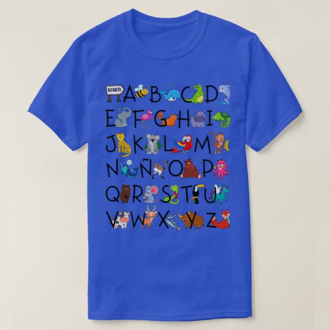 SPANISCHES ALPHABET FÜR DEN SPRACHLEHRER MAESTRA U T-Shirt (Design vorne)