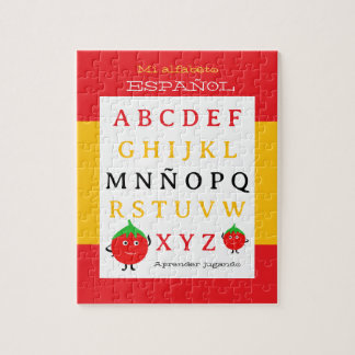 Spanisches Alphabet Kinderpuzzle Süße Tomaten Puzzle