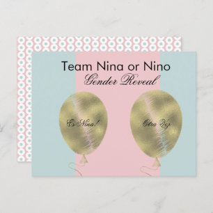 Spanisches Babygeschlecht zeigt, dass DIY Scratch  Ankündigungspostkarte