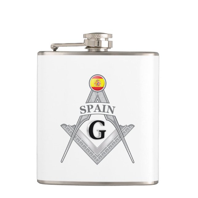 Spanisches Freimaurerzeichen Flachmann (Vorderseite)
