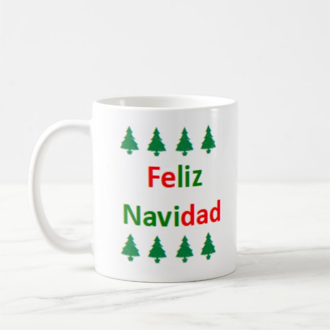 spanisches Frohe Weihnachten Kaffeetasse (Links)