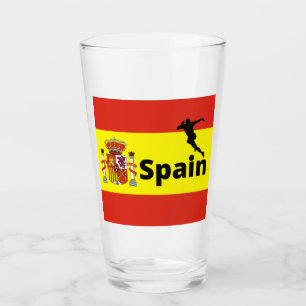 Spanisches Fußballspiel Glas