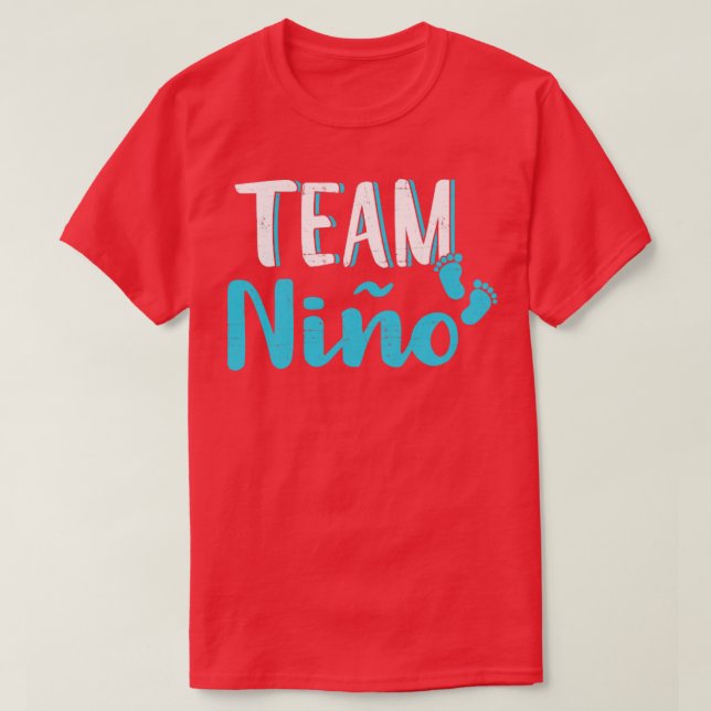 Spanisches Geschlecht enthüllt Team nio Junge mexi T-Shirt (Design vorne)