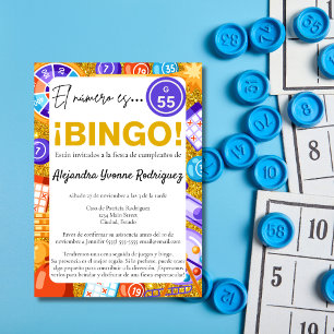 Spanisches Gold Bingo & Spiele Lustiger 55. Geburt Einladung