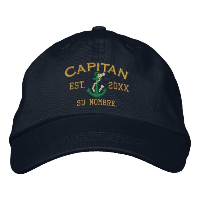 SPANISCHES grünes Gold EL Capitan personalisiert Bestickte Baseballkappe (Vorderseite)
