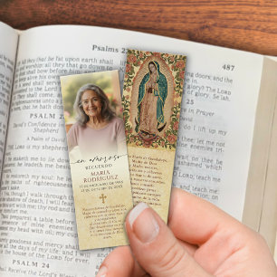 Spanisches Guadalupe-Gedenkfoto-Mini-Lesezeichen