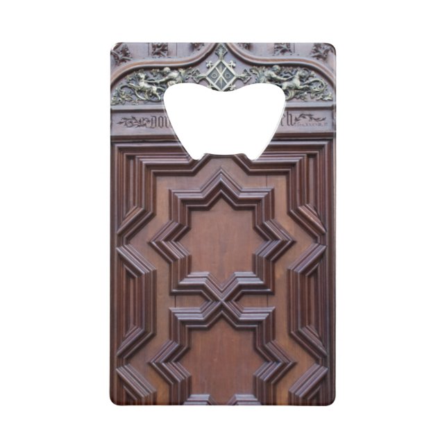 Spanisches Kirchentürhaus Gottes Tor zum Himmel Kreditkarten Flaschenöffner (Vorderseite)