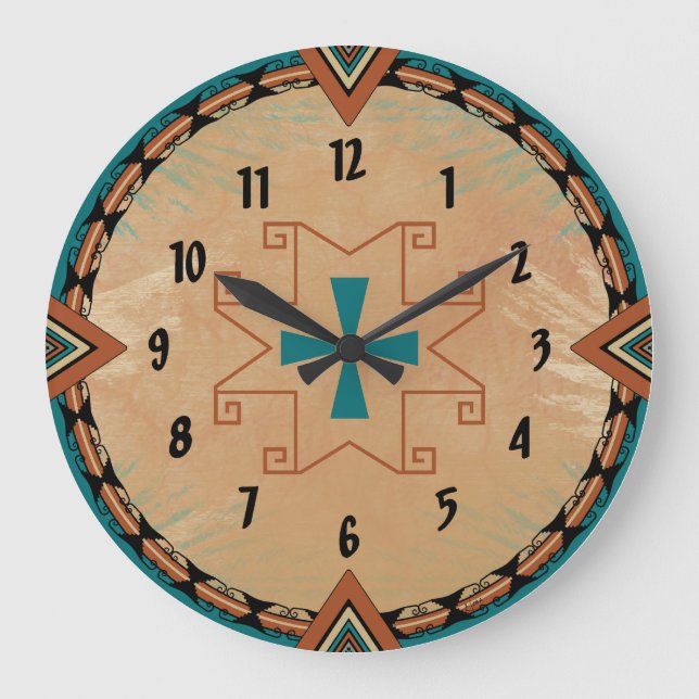 Spanisches Kreuz Große Wanduhr (Vorderseite)