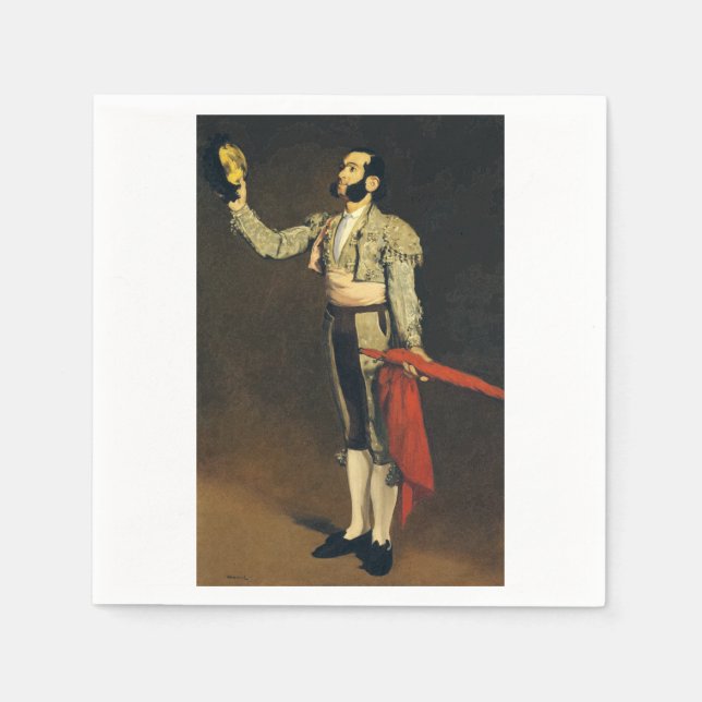Spanisches Matador von Edouard Manet Serviette (Vorderseite)