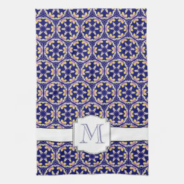 Spanisches Mittelmeerfamilien-Monogramm der art-| Geschirrtuch