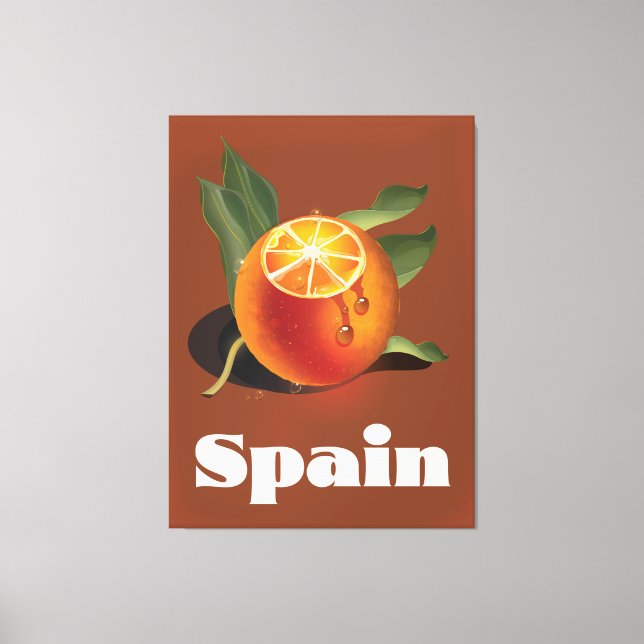 Spanisches Orangenplakat Leinwanddruck (Vorderseite)