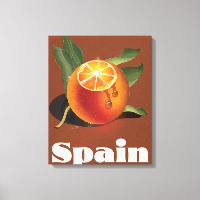 Spanisches Orangenplakat Leinwanddruck (Vorderseite)
