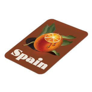 Spanisches Orangenplakat Magnet