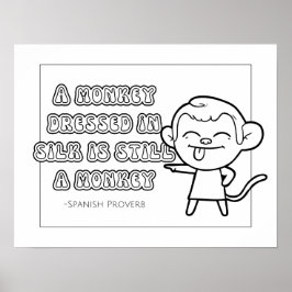 Spanisches Proverb Coloring Poster