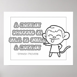 Spanisches Proverb Coloring Poster