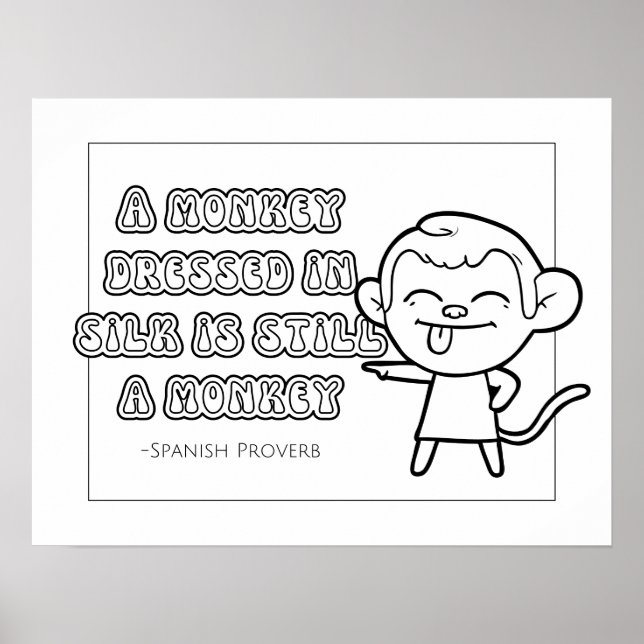 Spanisches Proverb Coloring Poster (Vorne)