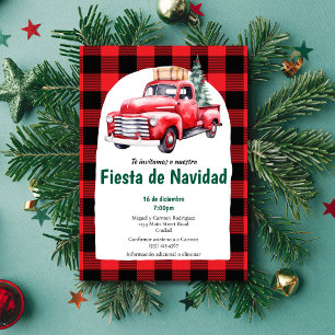 Spanisches rotes Weihnachtsfest Einladung