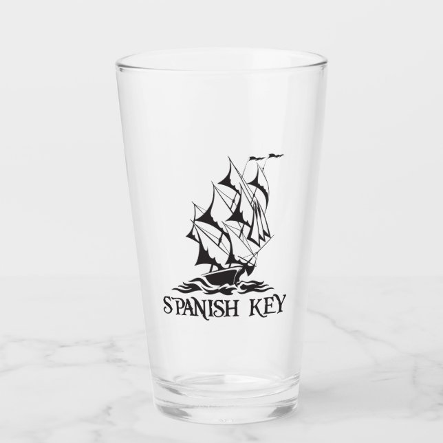 Spanisches Schlüsselglas Glas (Vorderseite)